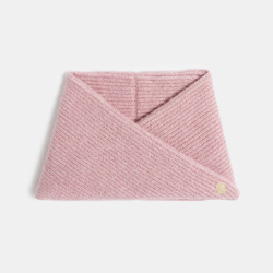 وشاح سنود تريكو محبوك متقاطع باللون الوردي للفتيات الصغيرات